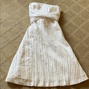 White House Black Market Strapless Textured Dress